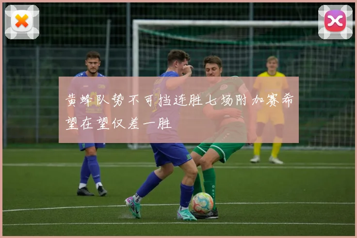 黄蜂队势不可挡连胜七场附加赛希望在望仅差一胜